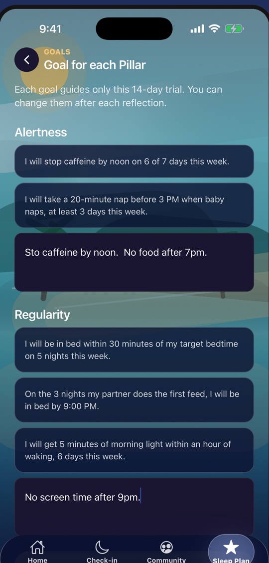 14-day sleep plan